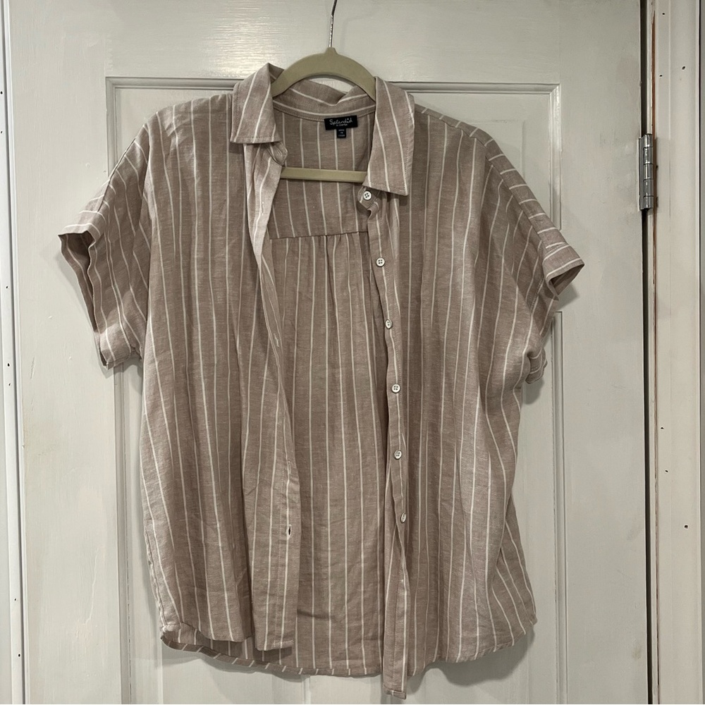 Splendid Tan Striped Women's Top